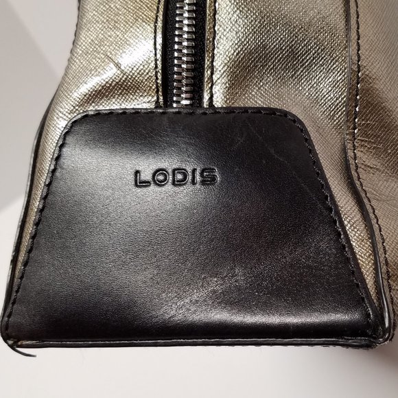 LODIS Gold Metallic Patent Leather Laptop Tote - Picture 8 of 16